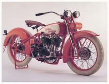 Harley-Davidson J Model 1929 - Cartolina American Thunder