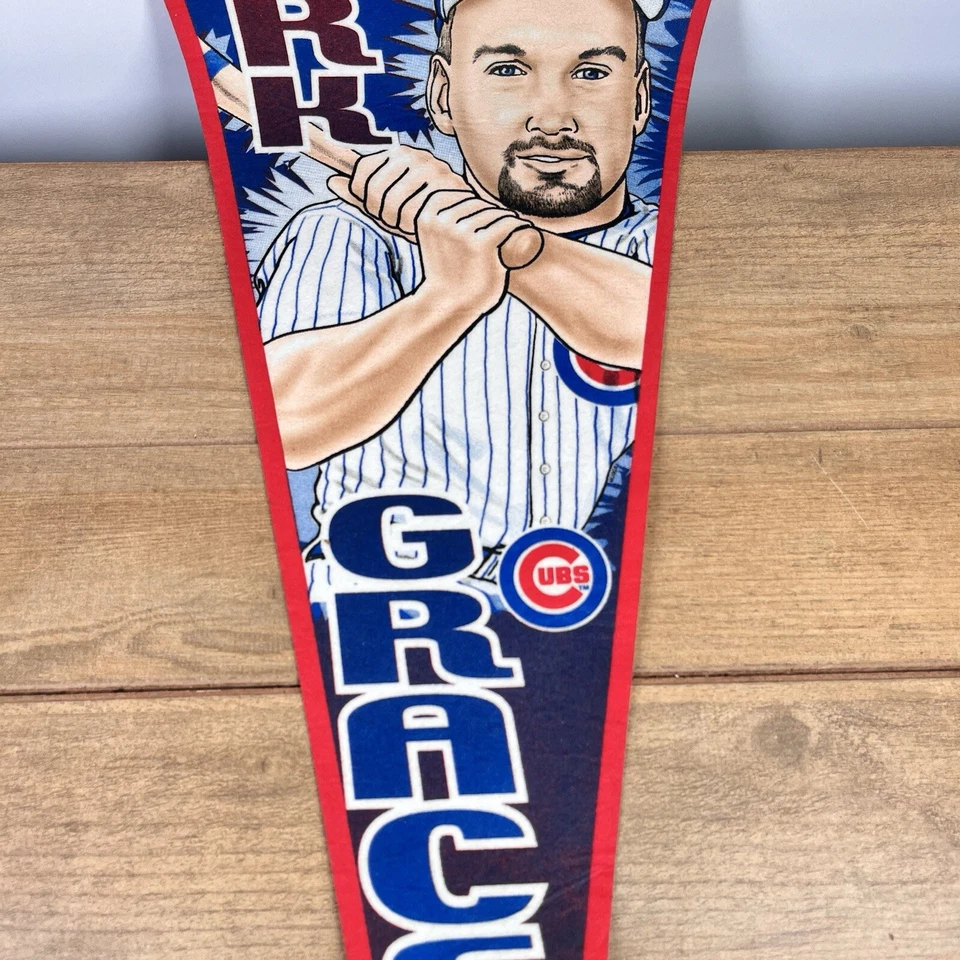 Licensed MLB Chicago Cubs Collectors Pennant Mark Grace By Wincraft 30”x12” - Image 3 of 4