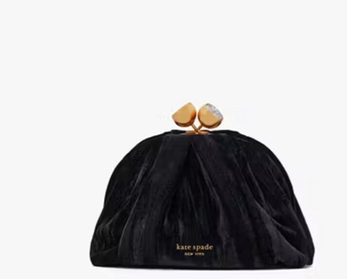 Kate Spade Gala Velvet Plush Small Kiss-lock Clutch NWT! - Picture 3 of 7