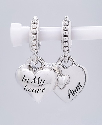 Niece Split Heart Charm Pendant 