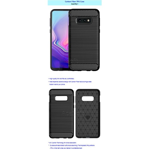 Cover corazza TPU morbida fibra di carbonio ammortizzante per Samsung Galaxy S10e G970U - Foto 2 di 3