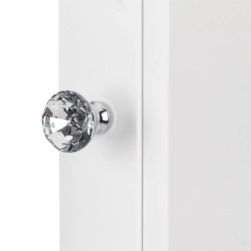 Double Door Mirror Indoor Bathroom Wall Mounted Cabinet Shelf White - Picture 4 of 10