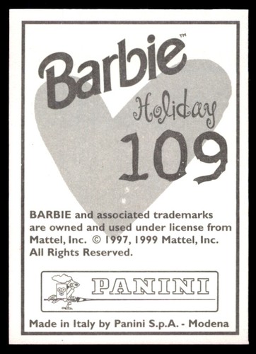Pegatina Panini Barbie Holiday 1999 Nº 109 - Imagen 2 de 2