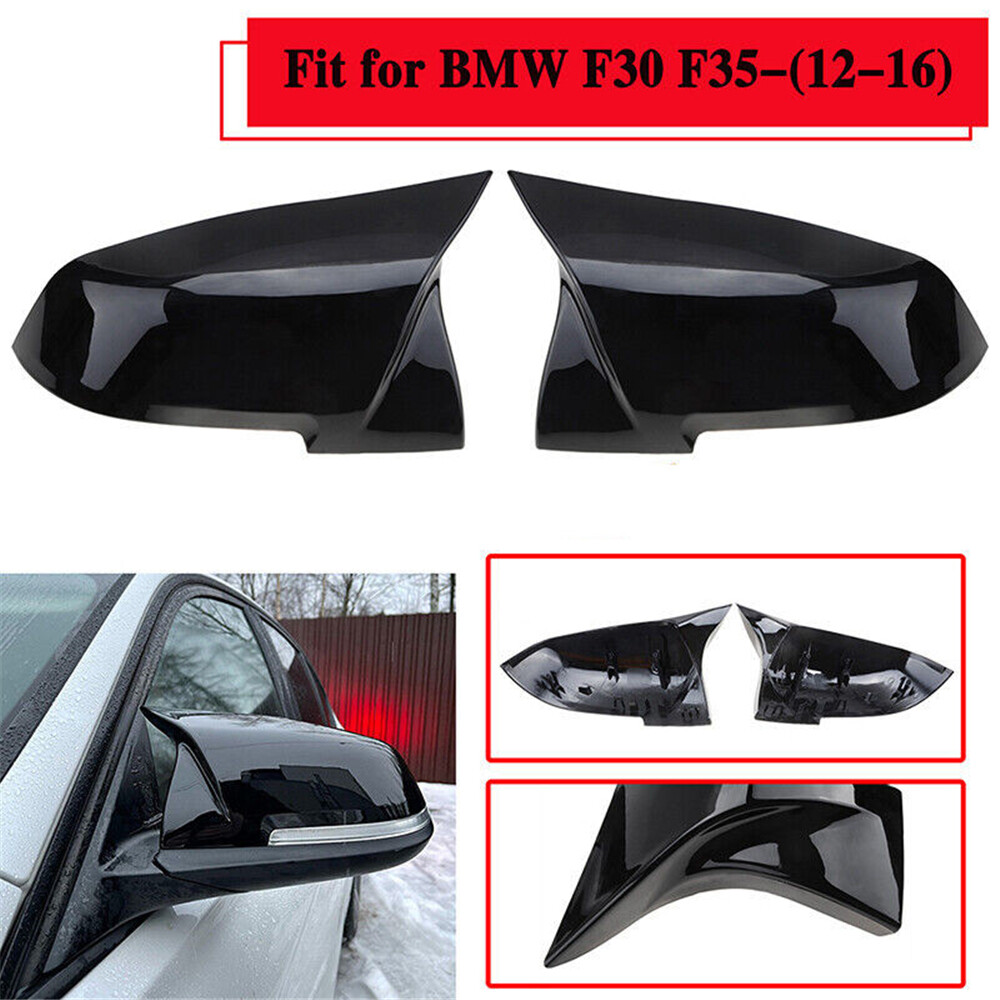 2x Car Rear Mirror Cover Caps For 2012+ BMW F20/21/22/30/32/36 X1 M3
