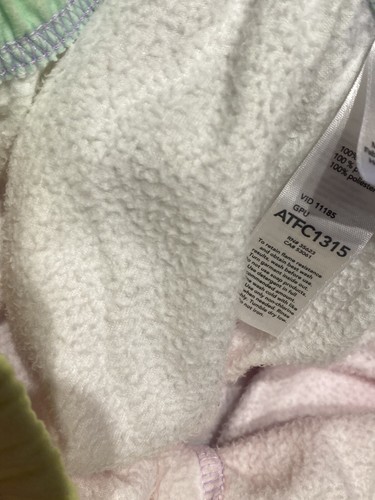 Ensemble pyjama long Carter’s grande fille taille 12 pastel arc-en-ciel doublé polaire licorne - Photo 7/11