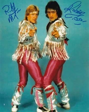 Ricky Morton Robert Gibson Rock & Roll Express Signed 8x10 Wrestling NWA WWE 3