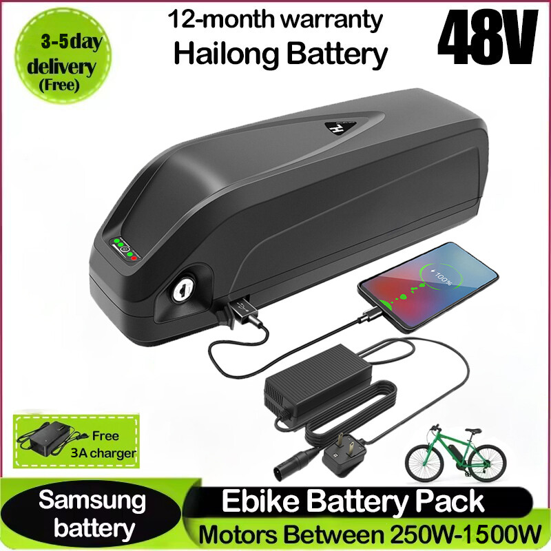 48V 30Ah Ebike Battery Li-ion Samsung Cell 1500W Electric Bi