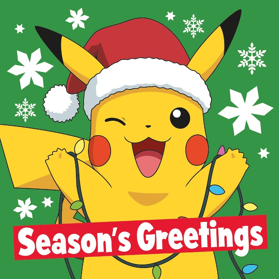 Christmas Card Multipack Pokemon Christmas Cards 12 Cards with 2 Designs |  eBay