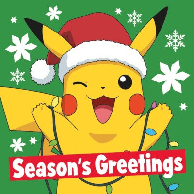 Christmas Card Multipack Pokemon Christmas Cards 12 Cards with 2 Designs |  eBay