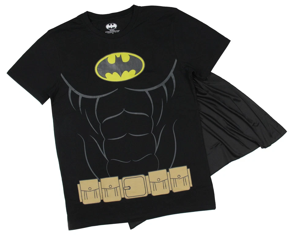 Мужская футболка DC Comics костюм Бэтмена со съемным плащом классический логотип летучей мыши - Изображение 2 из 4