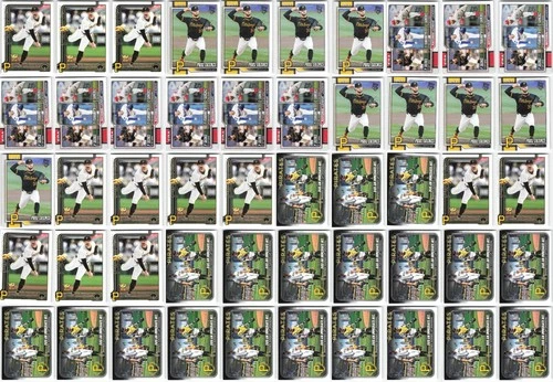 Paul Skenes Pittsburgh Pirates Lot of 50 MLB Baseball Collection - Exact Cards
