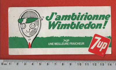   7UP - J AMBITIONNE WIMBLEDON - SPORT TENNIS GETRÄNK - AUFKLEBER  