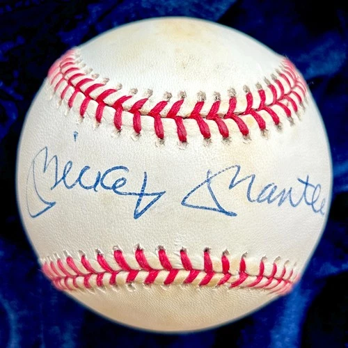 Mickey Mantle Signed Official American League Baseball. PSA, JSA