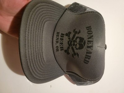 BONEYARD BEER Bend Oregon Gray BREWERY TRUCKER HAT Snapback Baseball Skull Cap