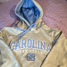 Champion North Carolina Tar Heels Pullover Hoodie Sweatshirt Gray/Blue Size M
