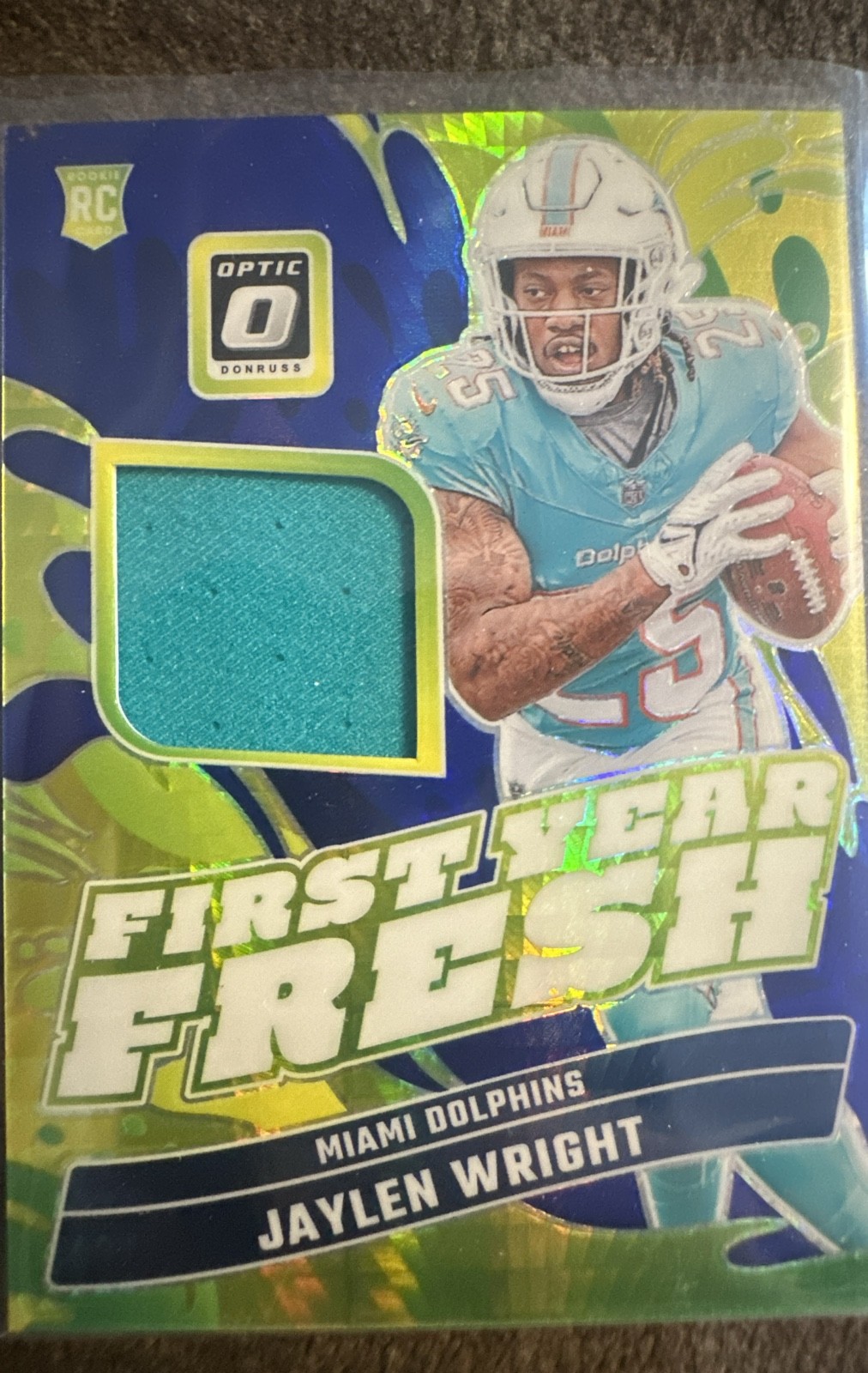 2024 Panini Optic - First Year Fresh Jaylen Wright Blue Hyper Prizm (MEM, RC)