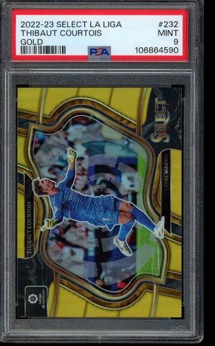 Thibaut Courtois [Gold] #232 2022 Panini Select La Liga card