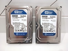 Lot of 2 Western Digital WD Caviar Blue 500GB 3.5" SATA 7200RPM 16MB Cache HDD