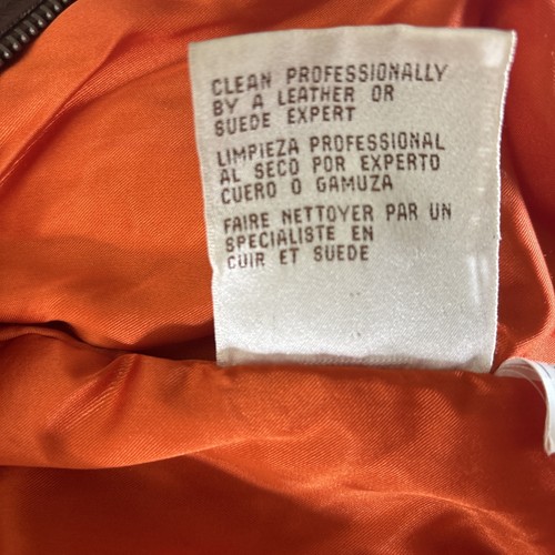 CLEVELAND BROWNS Carl BANKS LEATHER BOMBER JACKET MENS MEDIUM VINTAGE VGC QtBack - Picture 7 of 24