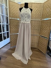 NWT JJS HOUSE MOTHER OF THE BRIDE LONG DRESS SMOKY BLUE Bust 41 Bust Waist 34