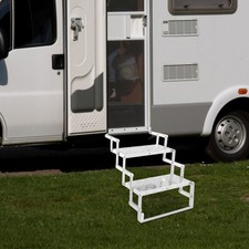 Aluminum Foldable Alloy Scissor Stairs, 2 Steps Ladder for Heavy Duty RV/Camper