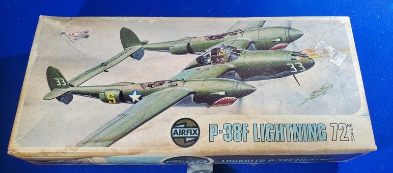 Vintage Airfix P-38F Lightning 1/72 NIB Sealed Airplane Rare Plastic No. 398  