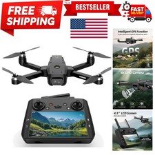 GPS Drone with EIS 1080P Camera, 4.5" FPV Screen, 5GHz Transmission Foldable ...