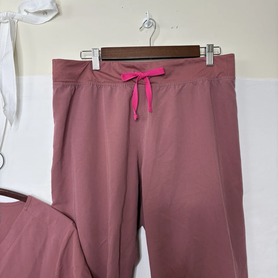 FIGS Technical Collection Mujer Top + Inferior Grande Rosa/Rubor Bolsillos Usado en Excelente Condición Foto 3 de 4