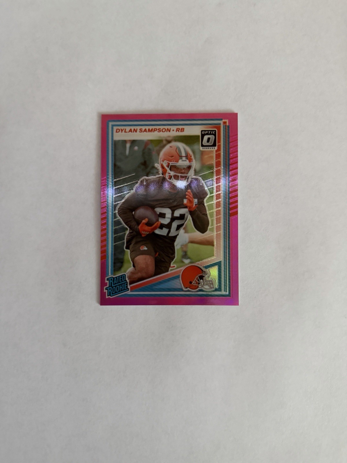 2025 Panini Donruss Football - Rated Rookie Dylan Sampson 389 Optic Preview Pink