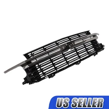 Black Front Bumper Mesh Grille Guard Compatible with 21-24 Chevy Tahoe Suburban