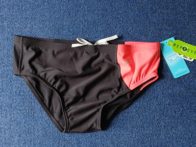 Speedo Men's Swimwear Eco Endurance Black/Coral   NWT  36