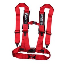 4 Point Safety Harness with 3 Inch Padding  Red
