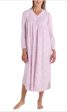 Miss Elaine PINK/PAISLEY Women S Paisley-Print Lace-Trim Nightgown US Small NWT