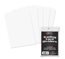 (1) Pack of 10 BCW White Trading Card Dividers