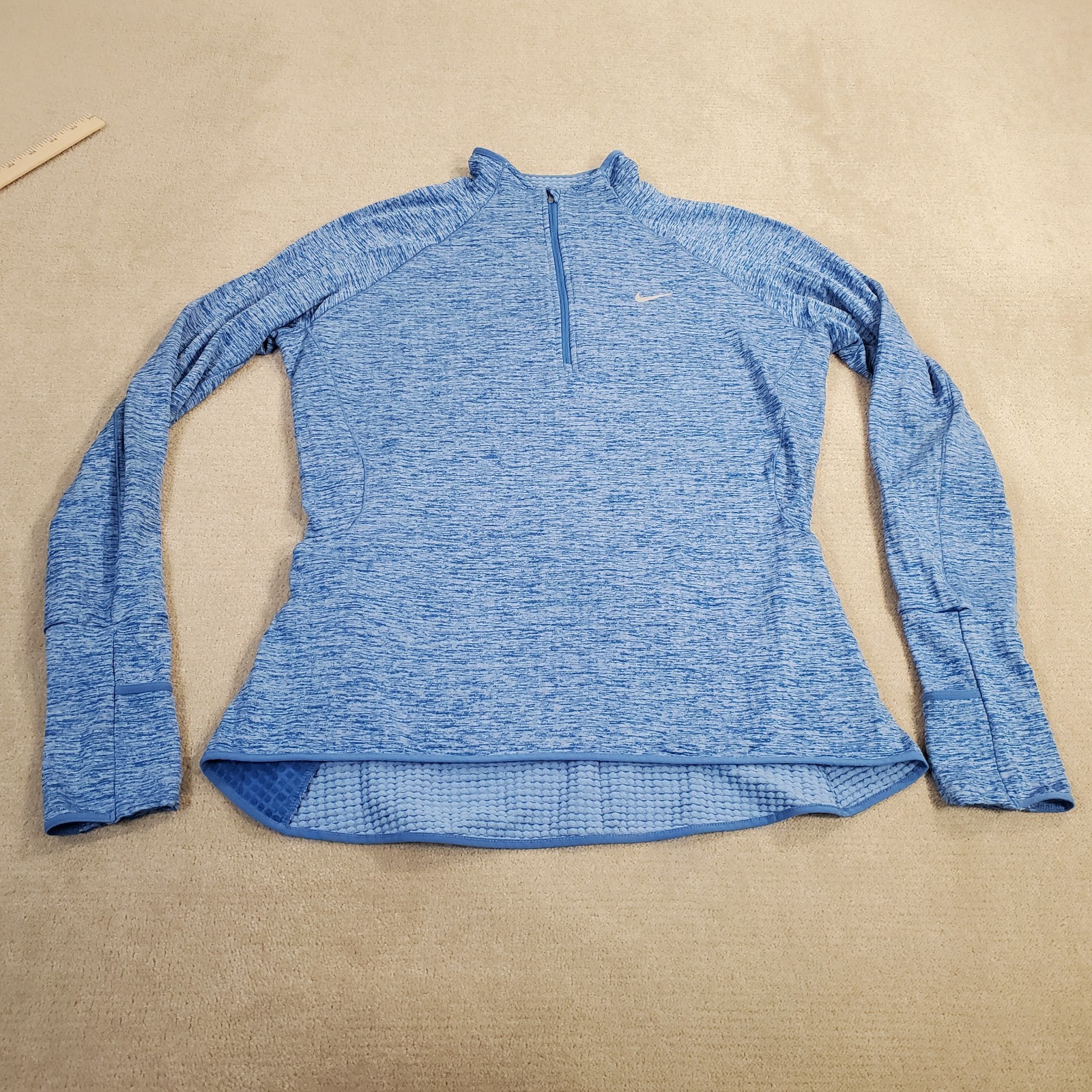 SACAI X NIKE Nike Pullover Donna Grande Blu Sfera Termica 1 4 Zip Camicia Giacca 922459 450*