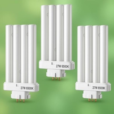 3 Pack 27W FML27 Natural Daylight Spectrum Fluorescent Light Bulb Replacement, 4