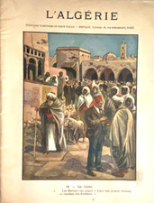 CAHIER D'ECOLIER  L'ALGERIE  POPULATION ALGERIENNE ET TUNISIENNE  - LES COLONS