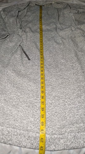 LL BEAN Heather Black Gray Knit SWEATER Robe Pockets Logo SOFT Women's Medium - Picture 8 of 11