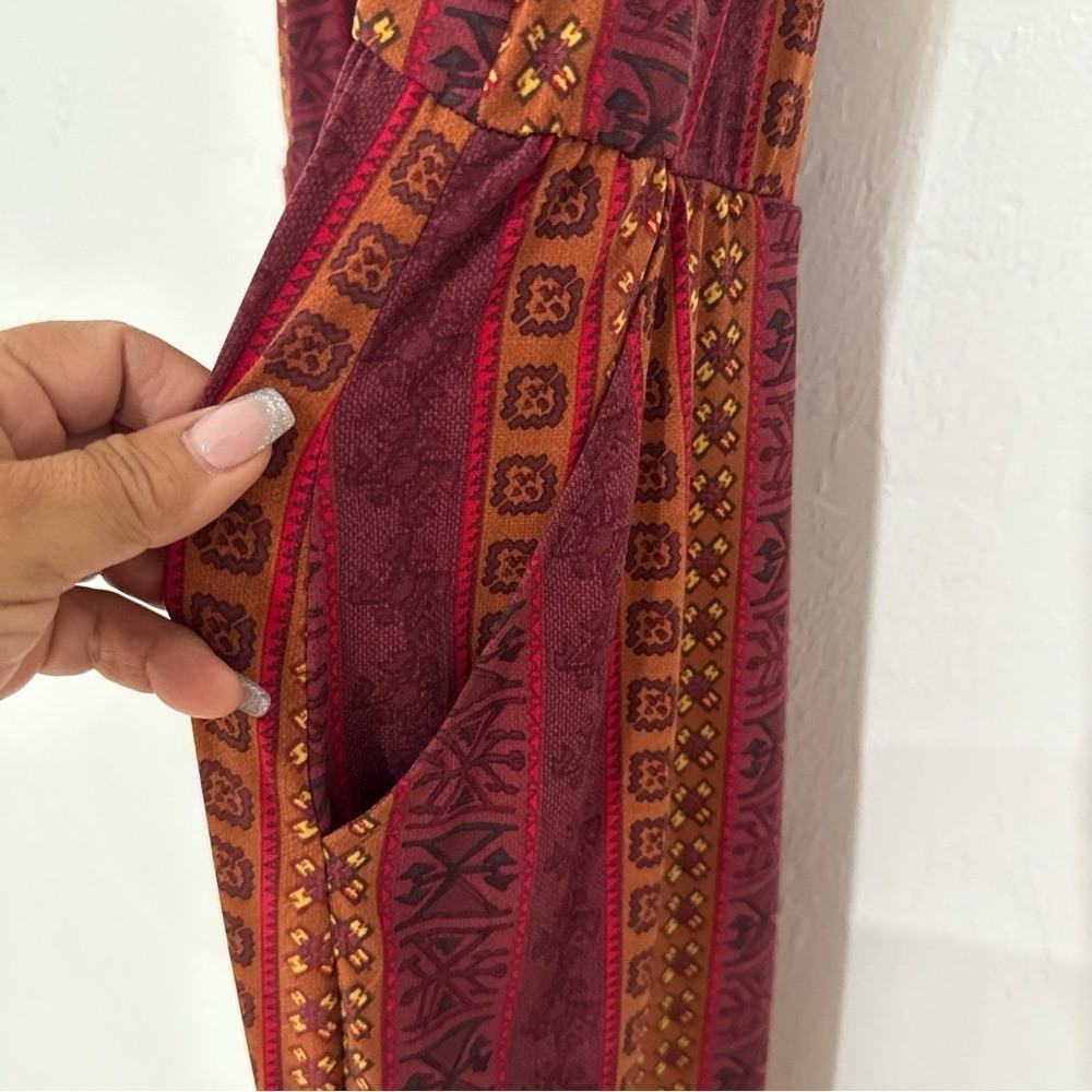 BCBGeneration Burgundy Patterned Jumpsuit - image 9