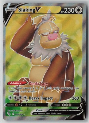 Slaking V (Full Art) 077/078 Pokemon TCG Card Pokémon GO Holo (Near Mint) NM 1