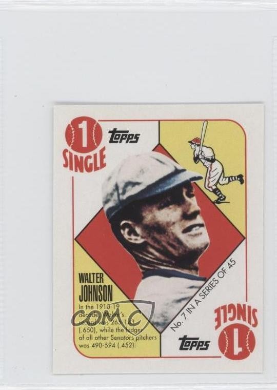 2010 Topps Wal-Mart 1951 Design Blue Backs Walter Johnson #7 HOF 0f8