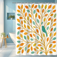 Colorful Tree Leaves Shower Curtain - Autumn Inspired Decor