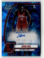 John Bol 1st Bowman Auto 2024-25 Bowman University Chrome Sapphire #31 READ