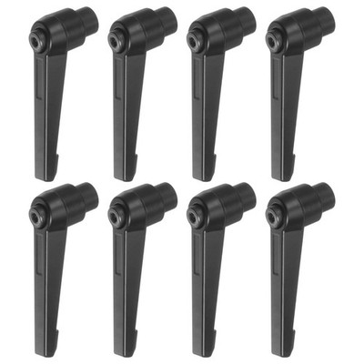 8pcs M8 Female Thread Adjustable Clamping Lever Handle Rotating Nut Knob Black]