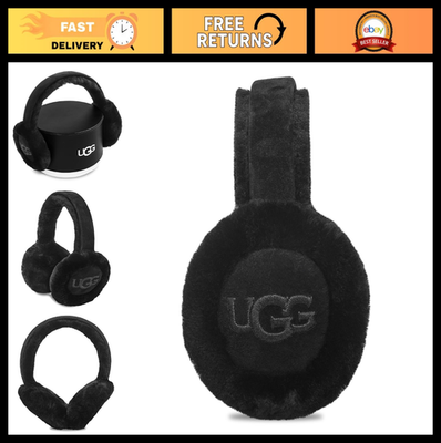 Water Resistant Sheepskin Earmuffs for Women - Cozy, Warm