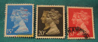 Great Britain-Machin-150th Anniversary of Penny Black-Used Singles-Lot of 3-#6 — photo 1