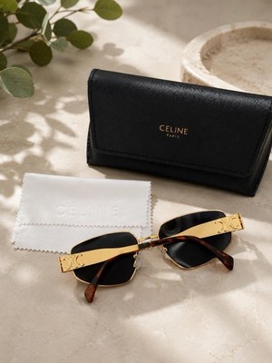 Sunglasses Celine Triomphe metal with gold frame Lenses Eyeglasses Medium