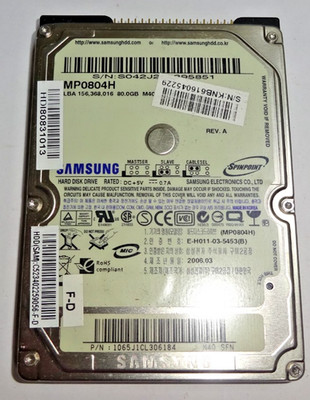 SAMSUNG ***MP0804H*** 80 GB *** IDE HDD Notebook Festplatte 2,5 Zoll #NFP1481