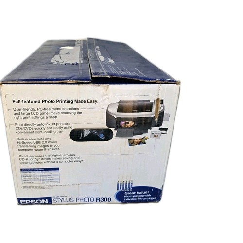 New Epson Stylus Photo R300 Digital Photo Inkjet Printer Bonus Pack - Picture 3 of 11