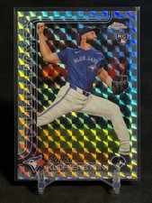 2025 Topps Chrome #47 Adam Kloffenstein Rookie RC Geometric Refractor Blue Jays